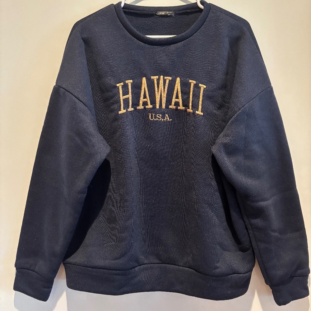 SHEIN Navy "HAWAII U.S.A." Sweatshirt